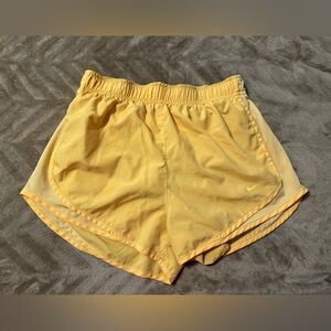 Nike Women's Yellow Athletic Shorts